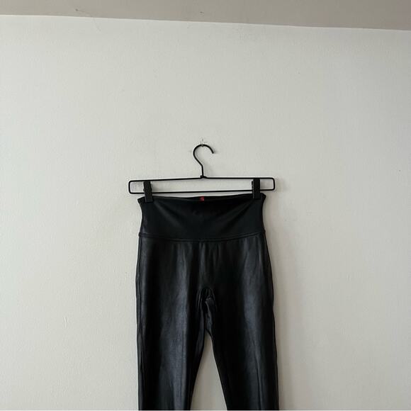 Spanx Faux Leather Leggings in Black - Picture 3 of 5